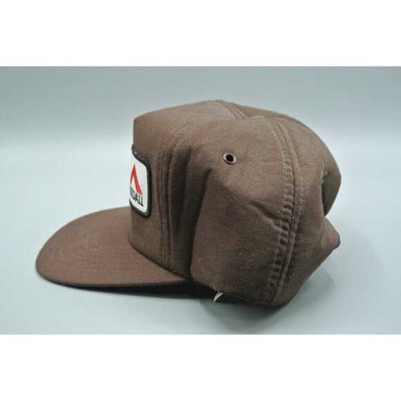 Copps Buildall Trucker Hat Cotton Snapback Athletic Headwear OS Vtg Brown White - Picture 3 of 7